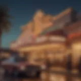 A vintage casino exterior showcasing classic architecture