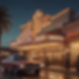 A vintage casino exterior showcasing classic architecture