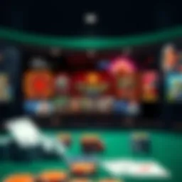 A captivating view of a digital casino interface showcasing various games