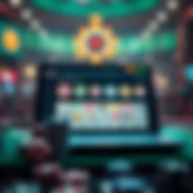 A digital interface showcasing various online lottery options