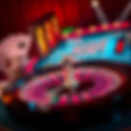 A digital roulette wheel showcasing an online Russian roulette game interface.