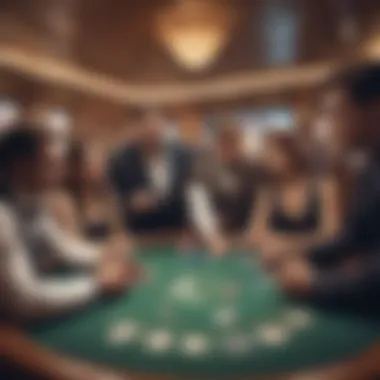 Casino ambiance on a cruise ship with players engaged in a game