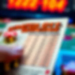 A close-up view of a scratch-off lottery ticket revealing potential winnings