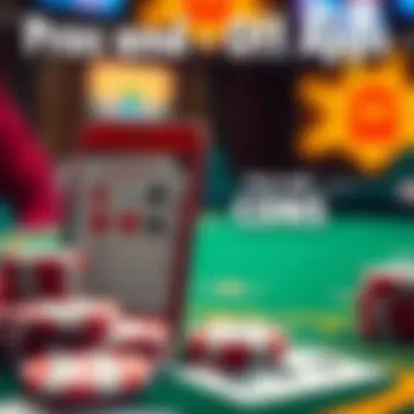 A visual representation of the pros and cons of scratch-off apps in a balanced format