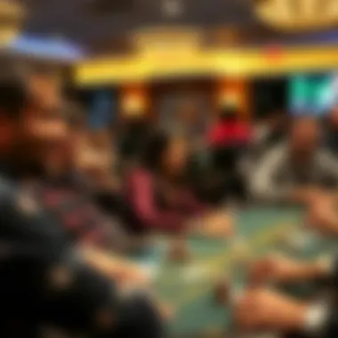 Enthusiastic Participants at Gaming Table Close-up of a gaming table with enthusiastic participants at the Seneca Casino Social Club