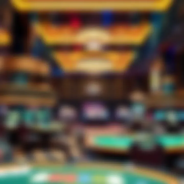 Luxurious interior of a Las Vegas casino