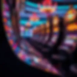 Vibrant slot machine display in a Las Vegas casino