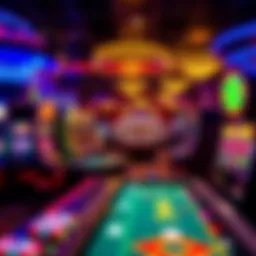 Casino gaming floor showcasing various slot machines and tables