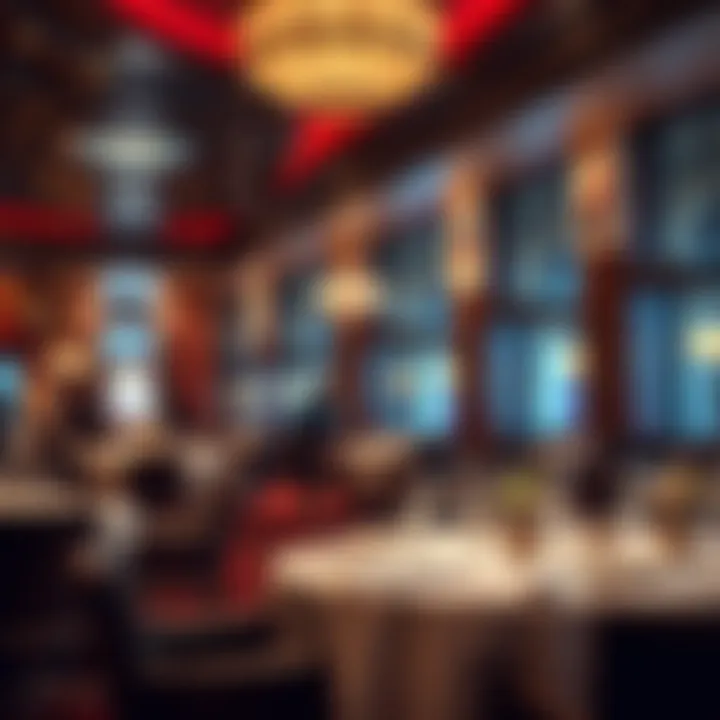 Luxury dining area within The Borgata, featuring elegant decor