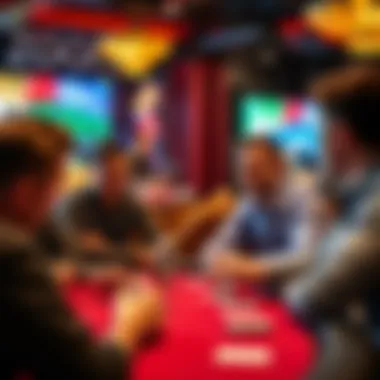 Players engaging in a lively discussion while playing blackjack online.