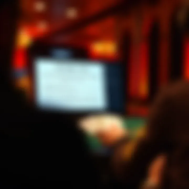 Strategic notes and tips for playing blackjack displayed on a screen.