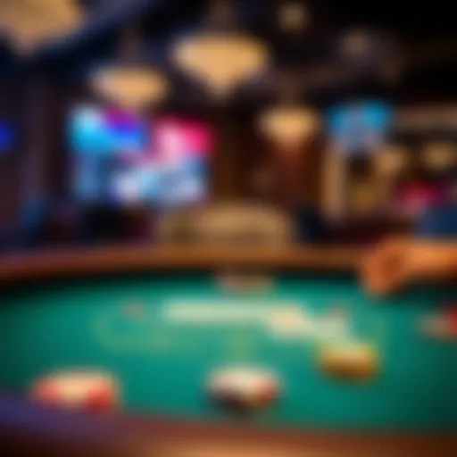 A virtual blackjack table setup on Zoom with cards and chips visible.