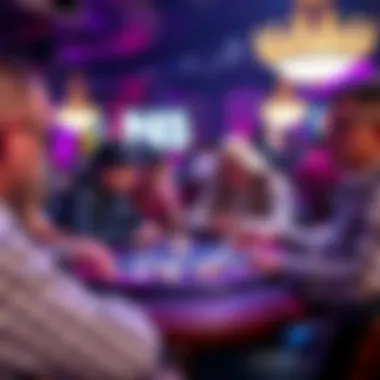 Local Poker Community Gathering A community gathering of local poker enthusiasts discussing strategies