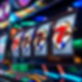 Close-up of a Triple Diamond slot machine