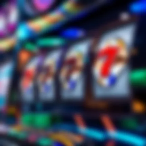 Close-up of a Triple Diamond slot machine