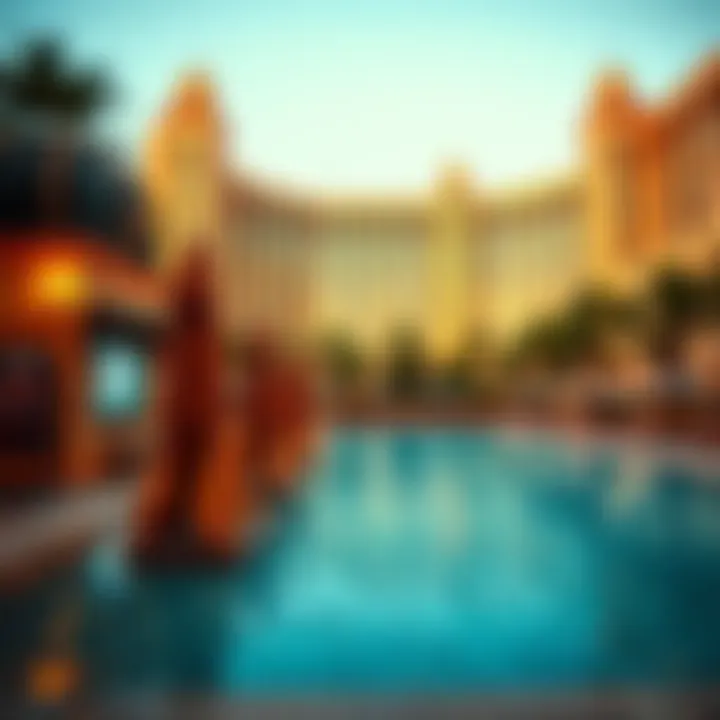 Luxurious pool area at Golden Nugget