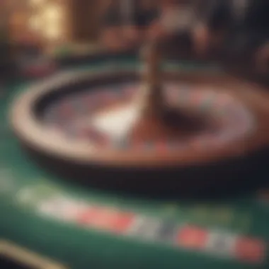 A virtual roulette wheel in action