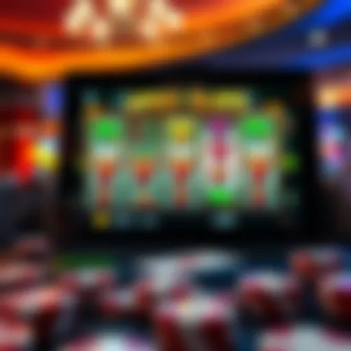 Visual representation of a dynamic casino video slot screen