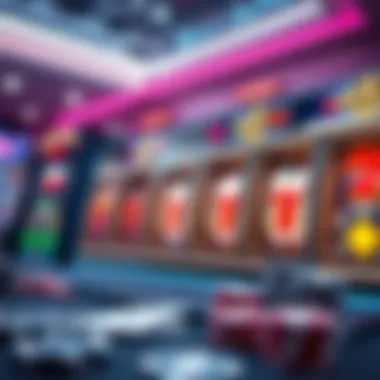 Conceptual image of online gaming platforms displaying video slots