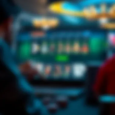 Online gambling platform interface highlighting user experience