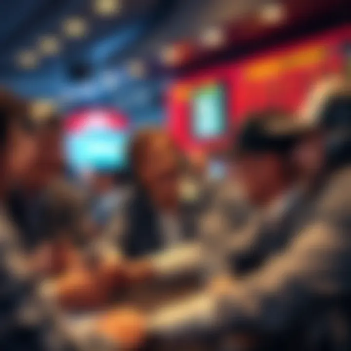 Bettors engaging in sports betting activities