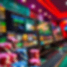 A visual representation of popular poker site interface showcasing vibrant designs and game selections