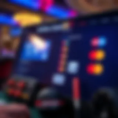 Online Gambling with Credit Card Options A digital screen displaying online gambling options with credit card logos