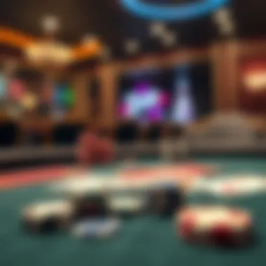 Dynamic Zynga Texas Hold'em Table Setup A dynamic table setup in Zynga Texas Hold'em showcasing chips and cards