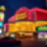Golden Nugget Atlantic City exterior showcasing vibrant signage at night