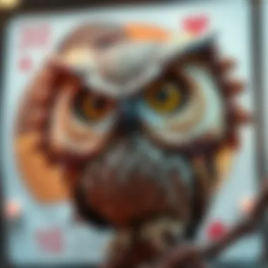 Unique Symbols of the Great Owl Slot Close-up view of the unique symbols featured in the Great Owl slot game