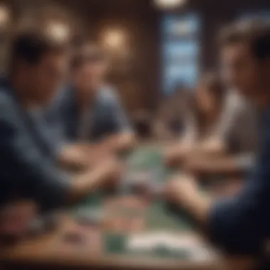 Friends Enjoying a Virtual Poker Night Group of friends enjoying online poker