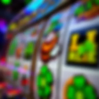 A close-up view of leprechaun-themed symbols on a slot reel