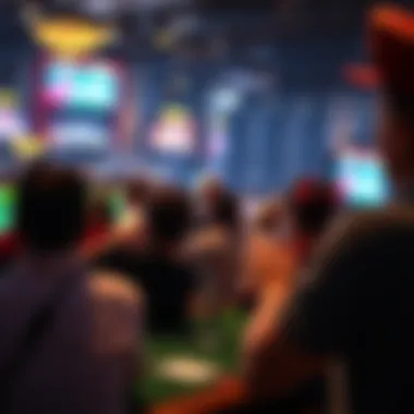 Panoramic view of fans enjoying a game at Mandalay Bay Sports Bar