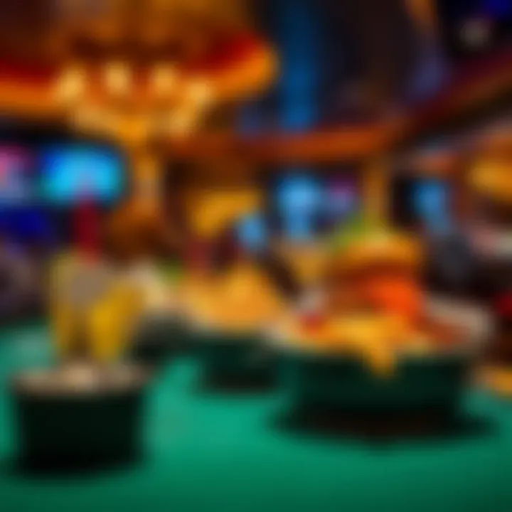 Close-up of enticing food and drink offerings at the bar