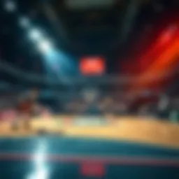 Basketball court illustration