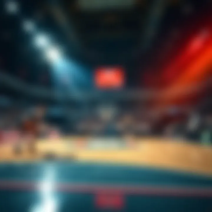 The Thrill of the Court Basketball court illustration