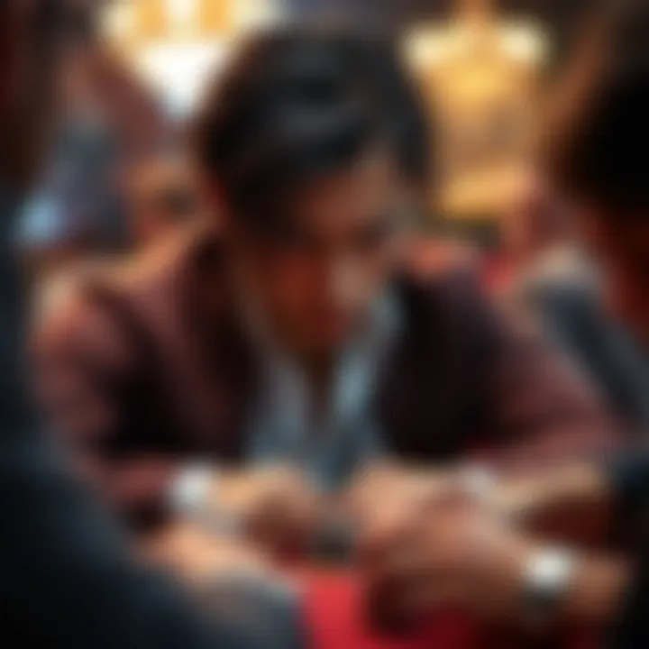 Intense Game Focus An intense poker game showcasing player focus and concentration