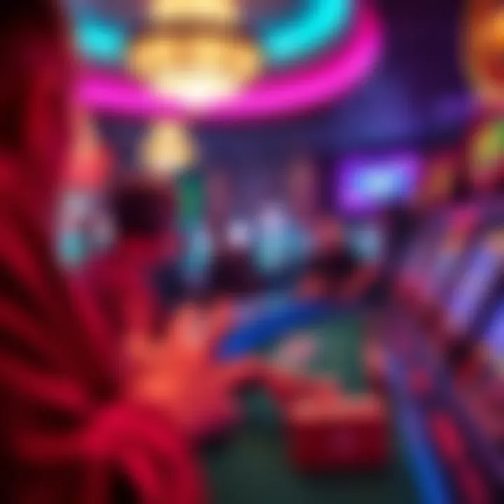 Vibrant Gaming Atmosphere A dynamic gaming scene at the casino