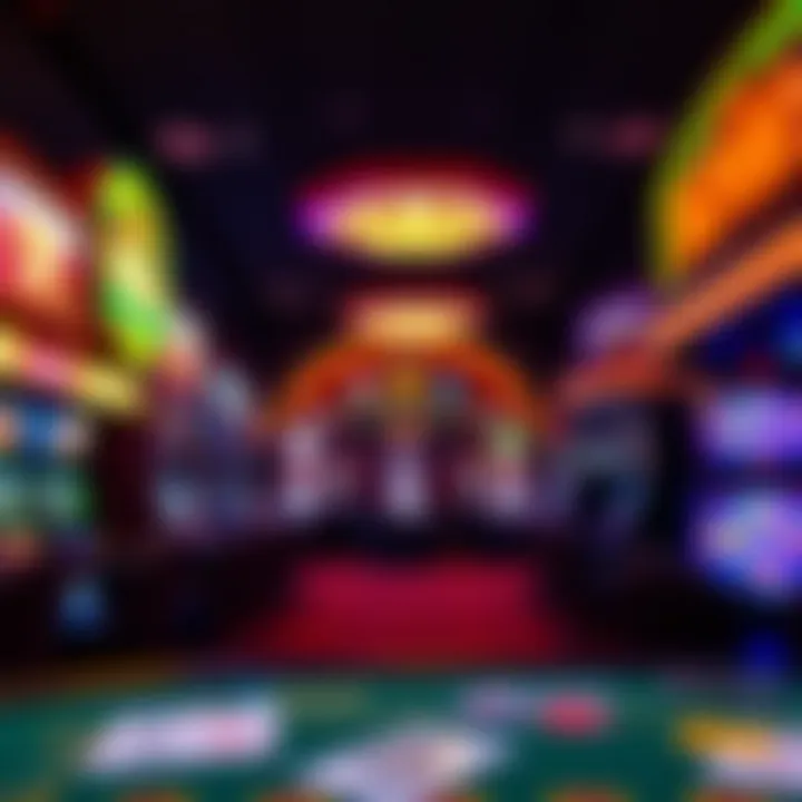 Vibrant Gaming Experience at Mohegan Sun Interior view of a vibrant gaming floor at Mohegan Sun