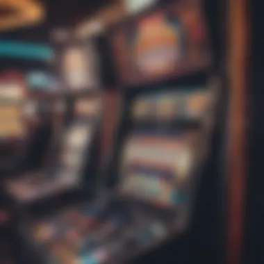Gaming Machines in Action Exciting gaming machines with bright lights