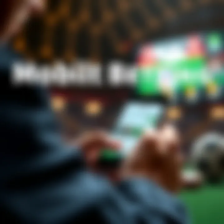 Mobile App for Soccer Betting Person using a mobile app for online betting
