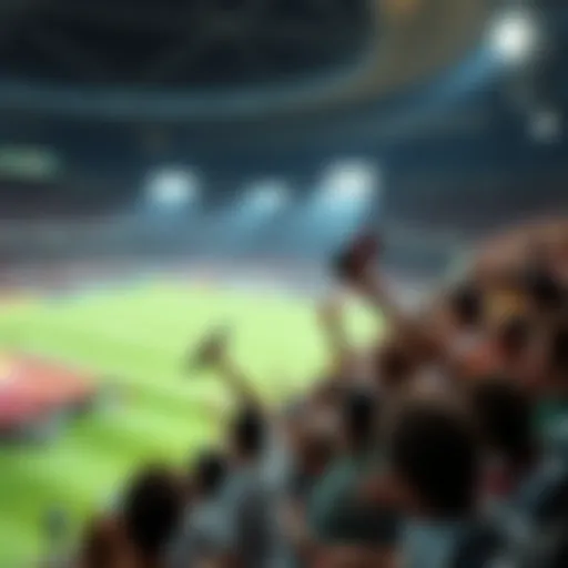 Soccer stadium filled with enthusiastic fans