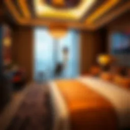 Luxurious suite in an off-strip casino hotel