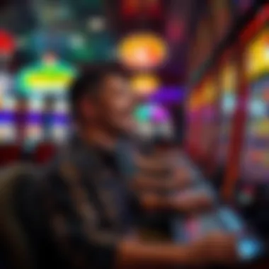 Thrilling Slot Machine Experience Player enjoying a thrilling slot machine experience