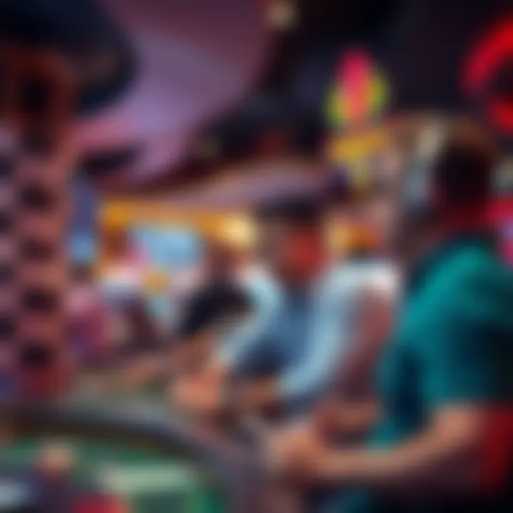 Customers engaging with the sportsbook environment at Orleans Casino