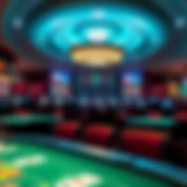 Interior view of Orleans Casino sportsbook showcasing betting stations