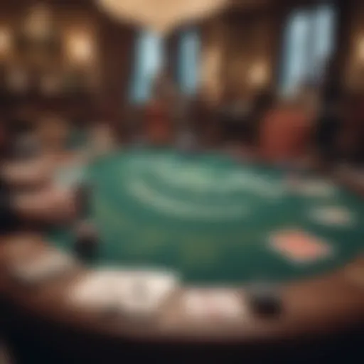 A sophisticated blackjack table setup at home