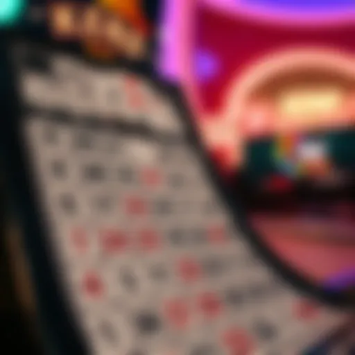 Keno game board displaying numbers