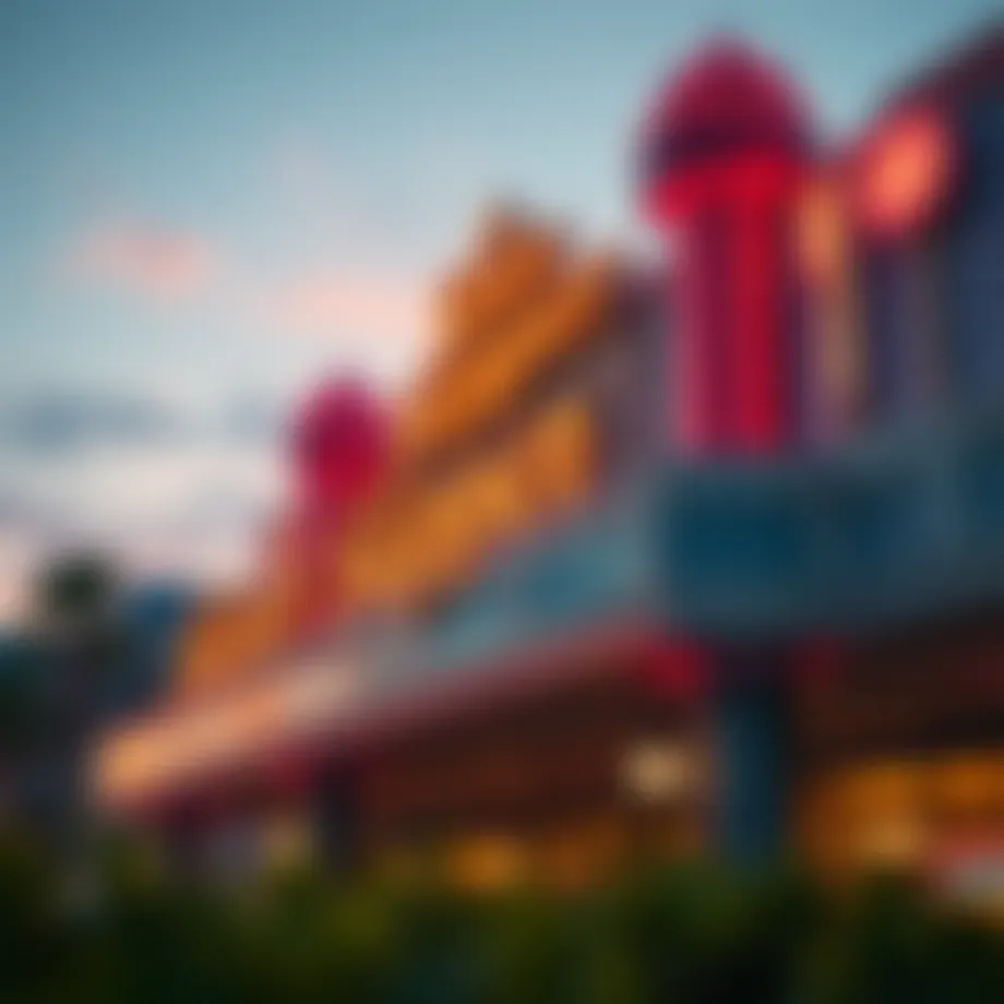 Facade of Silver Slipper Casino at dusk