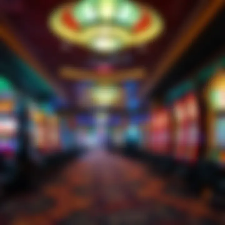 Gaming Floor Experience Interior gaming floor with vibrant slot machines
